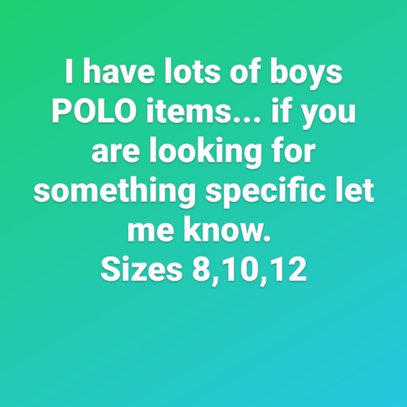 Boys POLO clothing - Picture 1 of 1